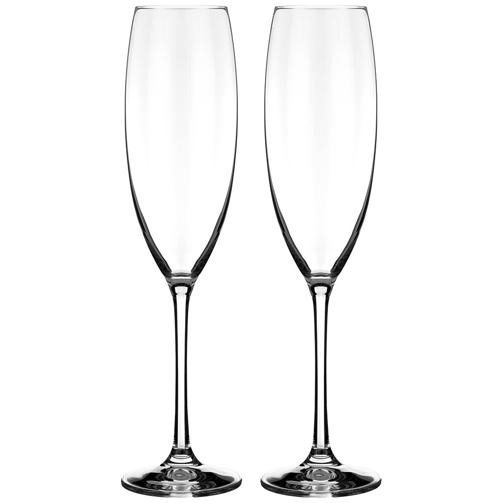 Набор бокалов для шампанского стеклянный 230 мл, 2 штуки Grandioso