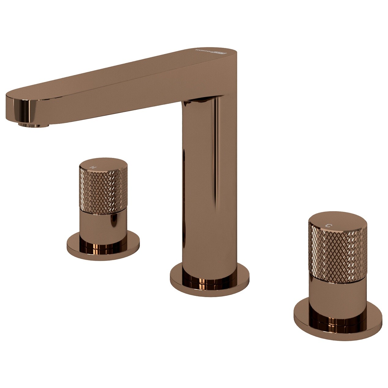 Смеситель для раковины встраиваемый из латуни розовое золото Wasserkraft 8835 - изображение 4