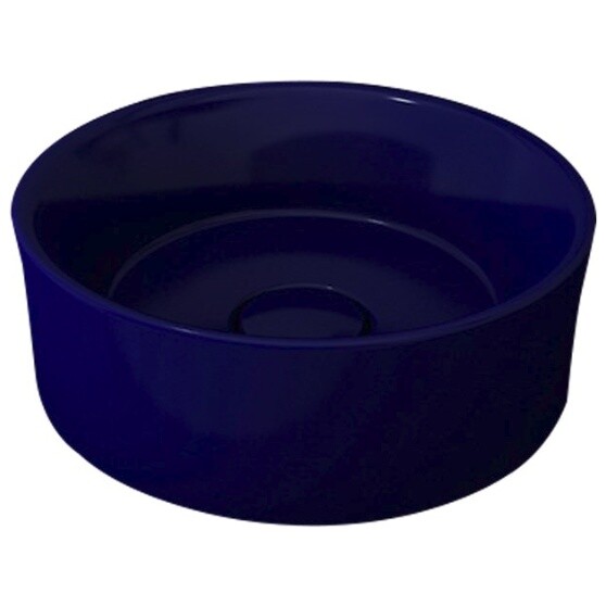 Раковина накладная фарфоровая круглая 38 см синяя Bocchi Vessel 1174-010-0125