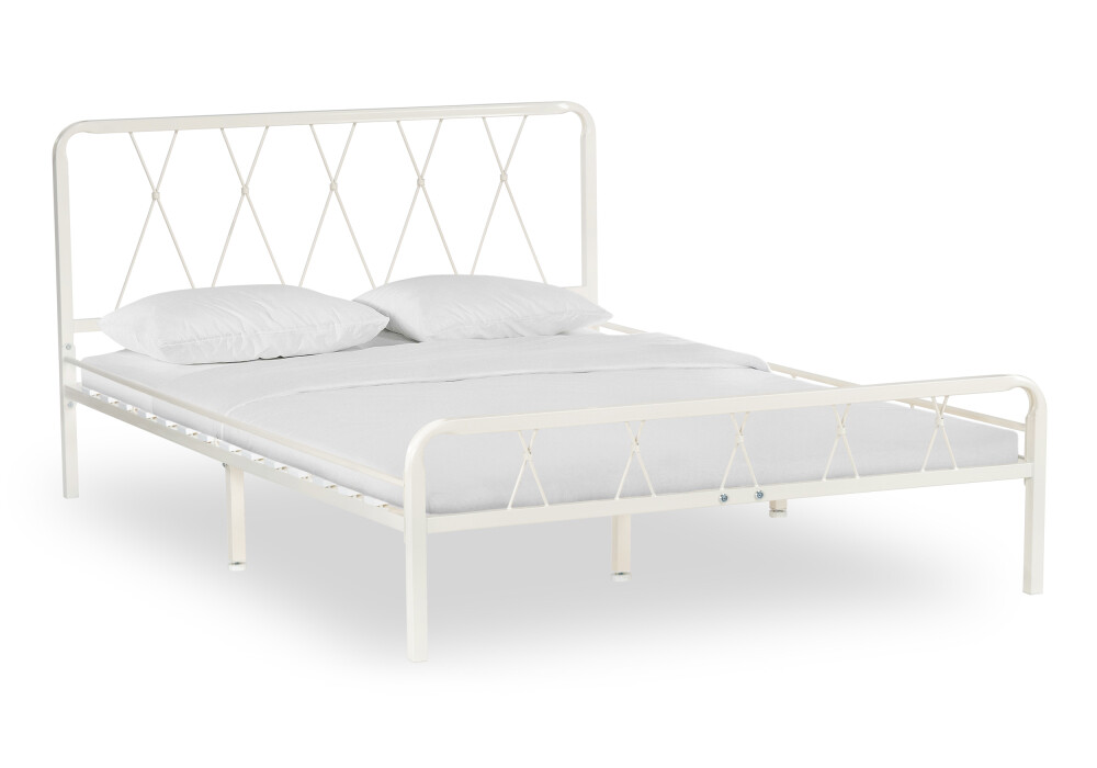 Кровать двуспальная 160х200 см белая &quot;Иоханна 18&quot;