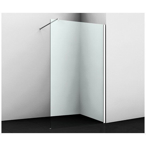 Душевая перегородка 200х90 см прозрачная, хром Wasserkraft Rossel 28W39