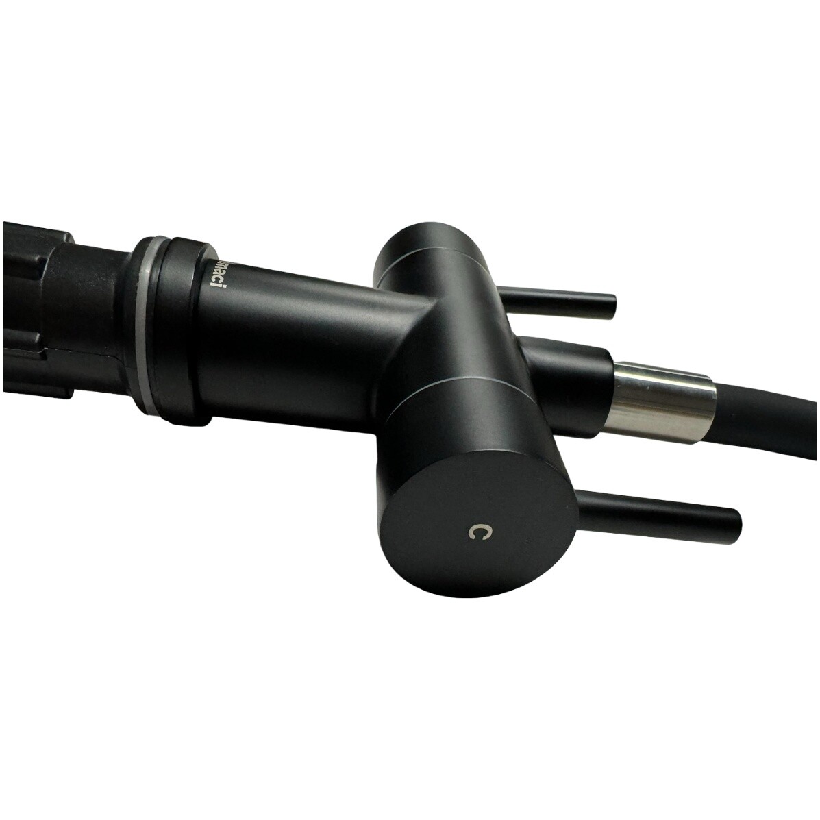 Смеситель для кухни однорычажный с гибким изливом черный Domaci "Ливорно" WFD04023 - изображение 5