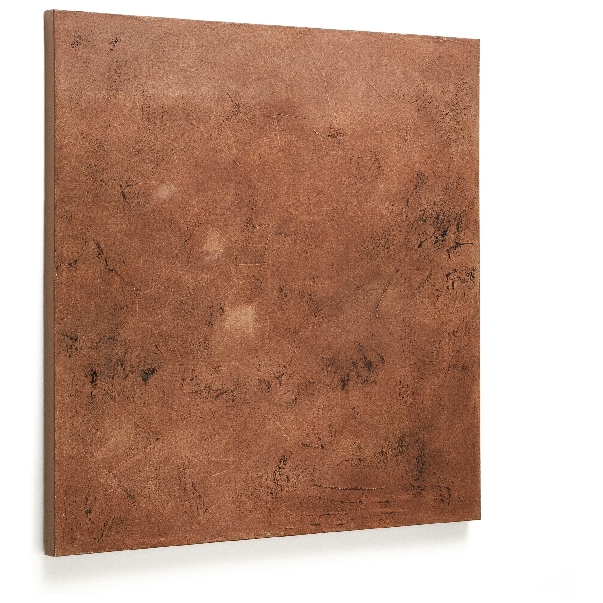 Картина абстрактная с эффектом потертой меди 100х100 см коричневая Sabira от La Forma 189977