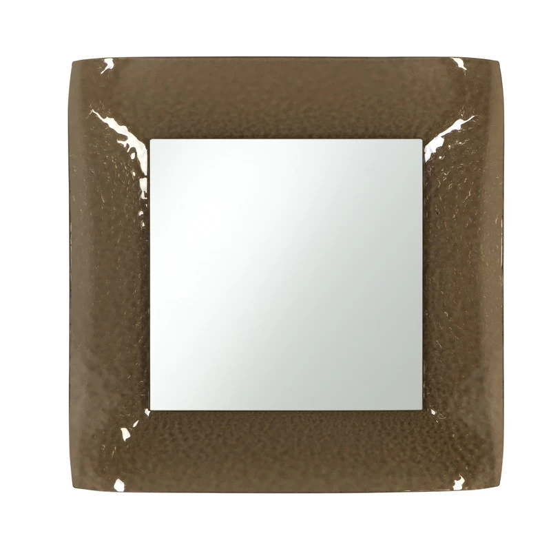 Зеркало настенное квадратное коричневое 80 см Deco