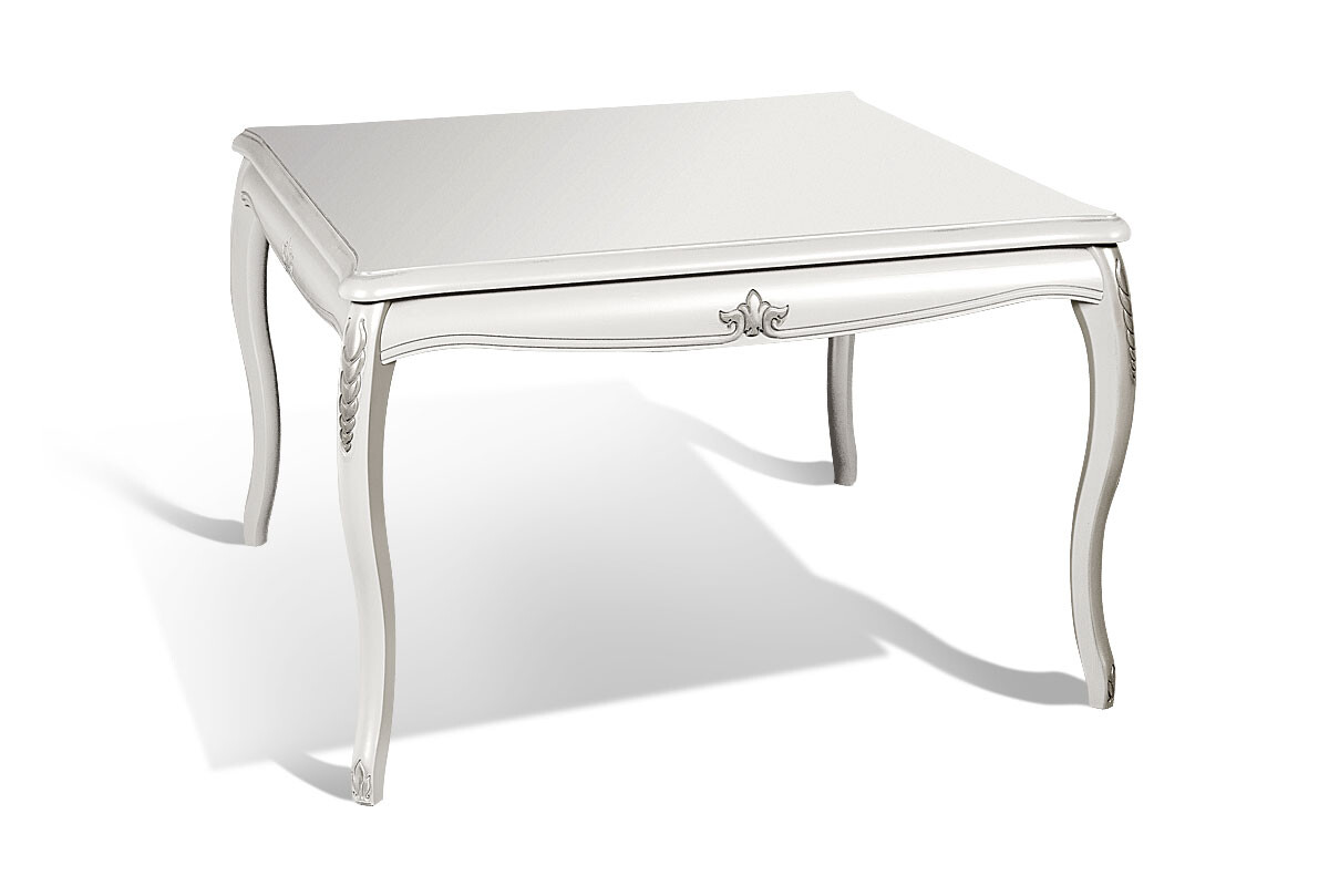 Журнальный столик альба с серебряной патиной Fleuron