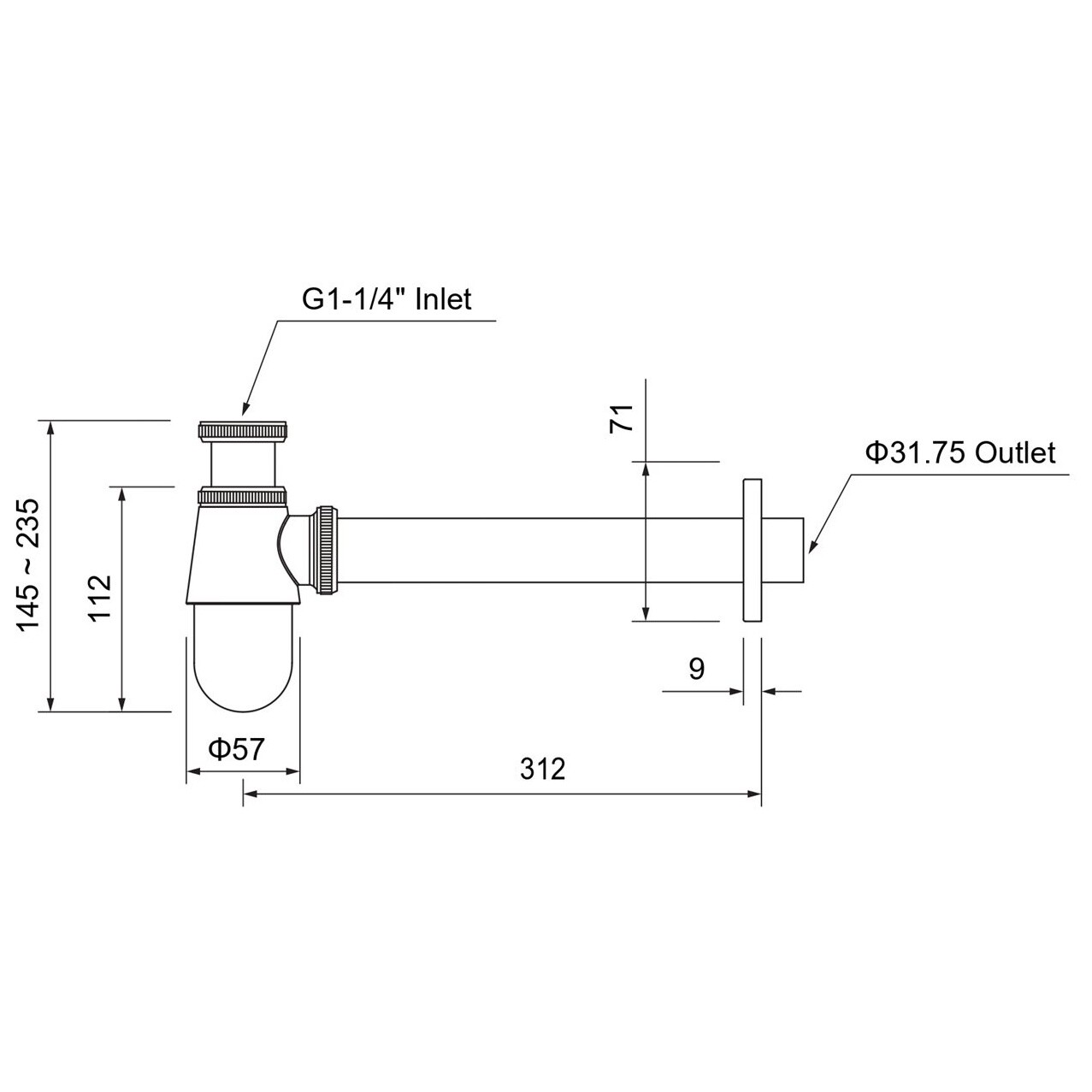 Сифон для раковины шлифованное золото Aquatek AQ6014BG - изображение 5