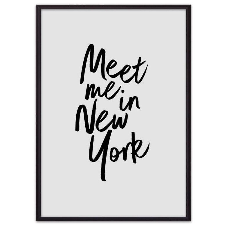 Постер в алюминиевом багете 21х30 см &quot;Встреча в Нью-Йорке&quot;