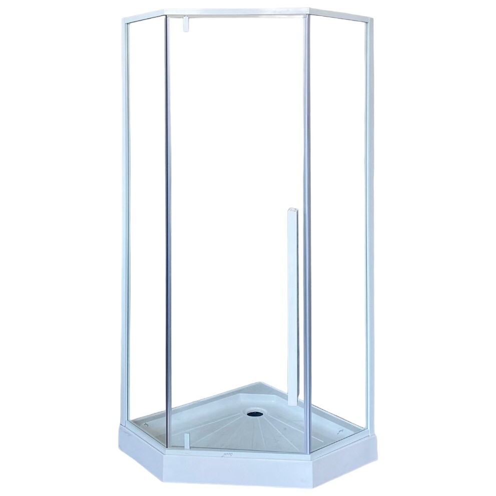 Душевой уголок пятиугольный 90x90 см белый матовый Cerutti SPA C3AW - изображение 4