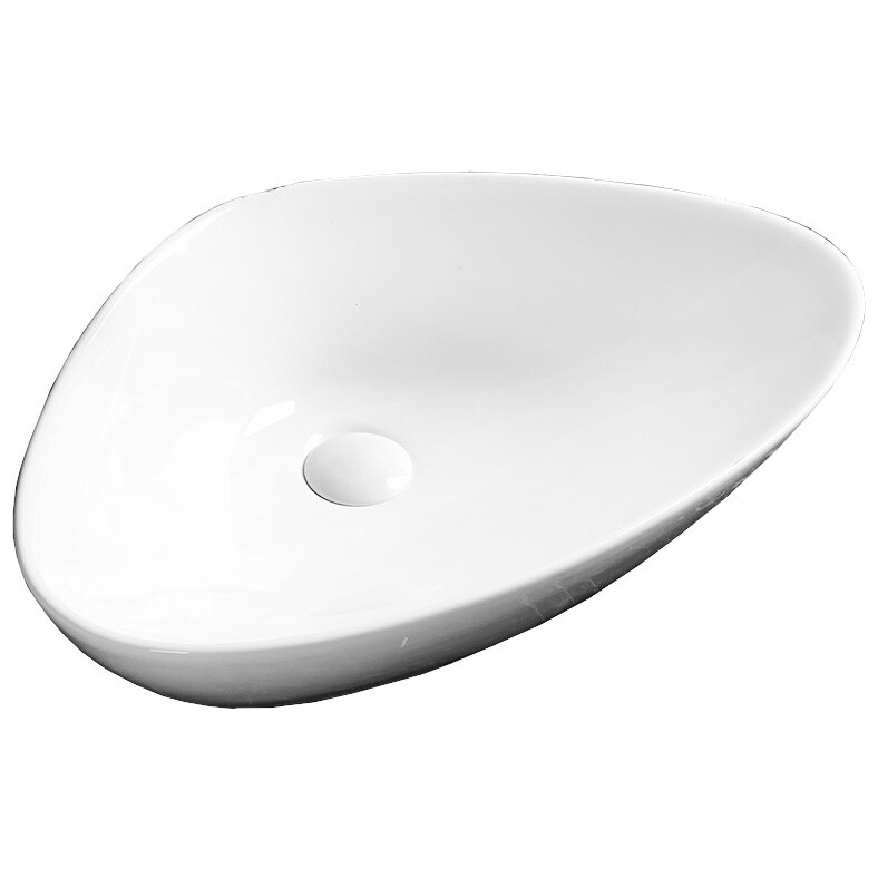 Раковина фарфоровая асимметричная 39х59 см белая Cerutti SPA CR7025M