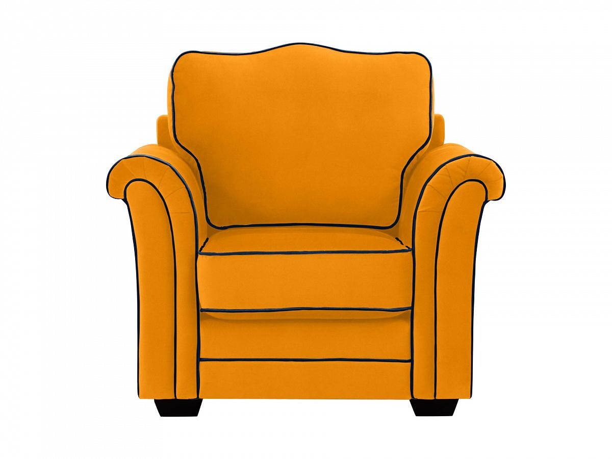 Кресло с мягкими подлокотниками ярко-желтое Sydney