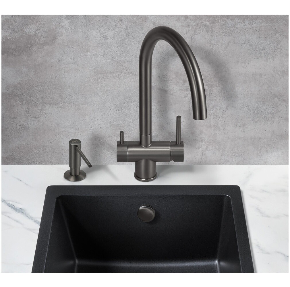 Смеситель для кухни однорычажный вороненая сталь Milacio Ultra MCU.554.GM - изображение 4