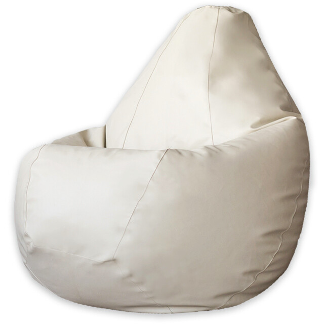 Кресло-мешок XL из экокожи светло-бежевое &quot;Груша&quot;