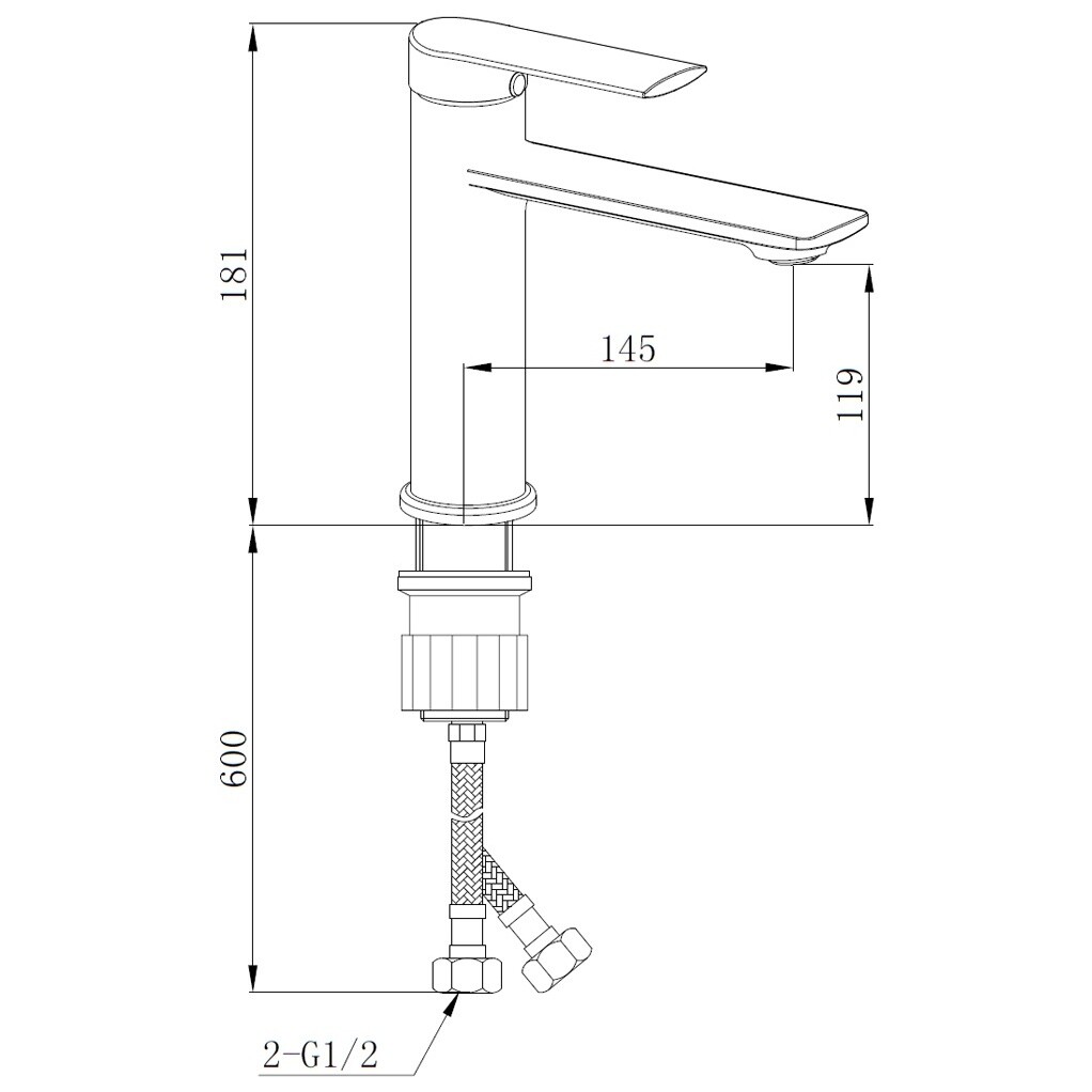 Смеситель для раковины однорычажный черный Boch Mann MIMI B BM10905 - изображение 4