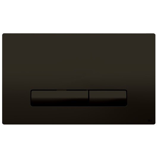 Панель смыва механическая двойная пластиковая черная Oli Glam Soft touch 139187