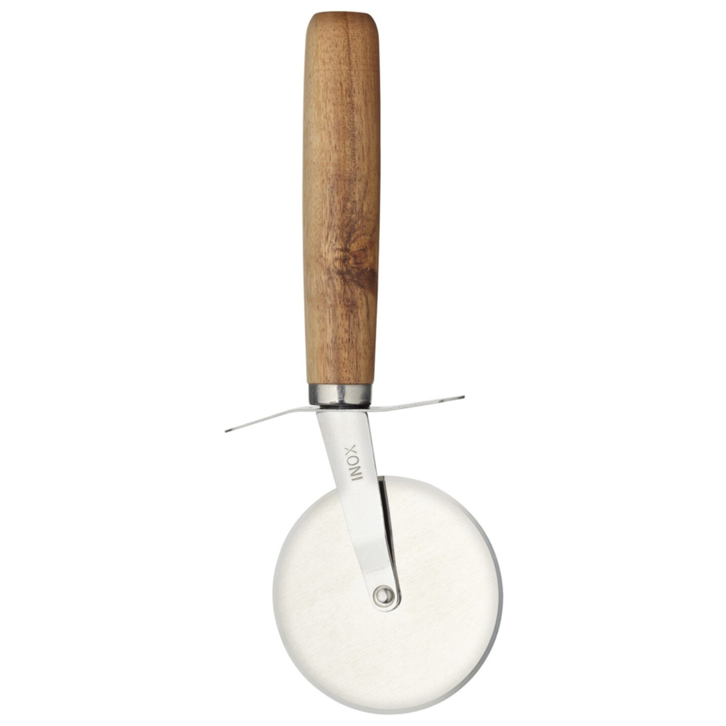 Нож для пиццы круглый из нержавеющей стали с деревянной ручкой 22 см бежевый WFITPIZCUT
