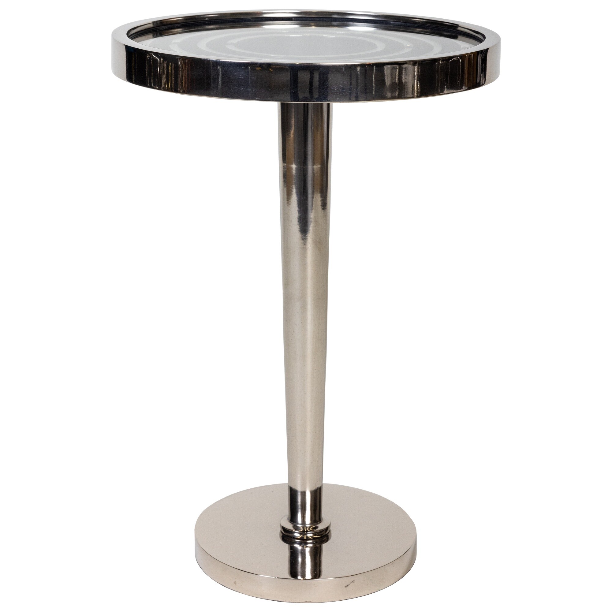 Столик кофейный круглый металлический серебряный &quot;Лабиринт&quot; SH01-M101-13