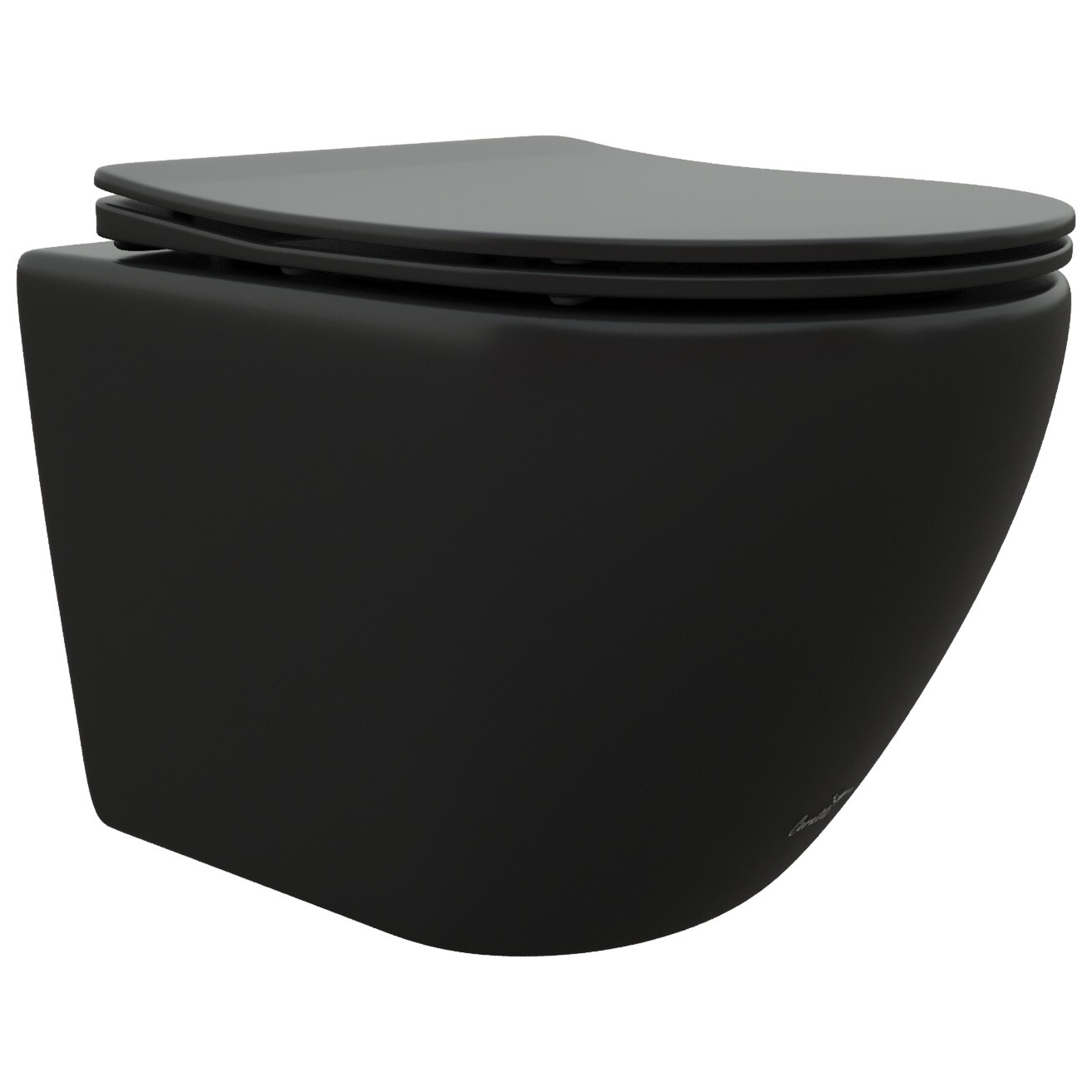Унитаз подвесной безободковый черный матовый Cerutti SPA Ticino Aria MB CT8918