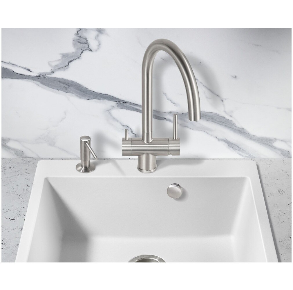 Смеситель для кухни однорычажный с краном для питьевой воды сталь Milacio Ultra MCU.554.SS - изображение 4