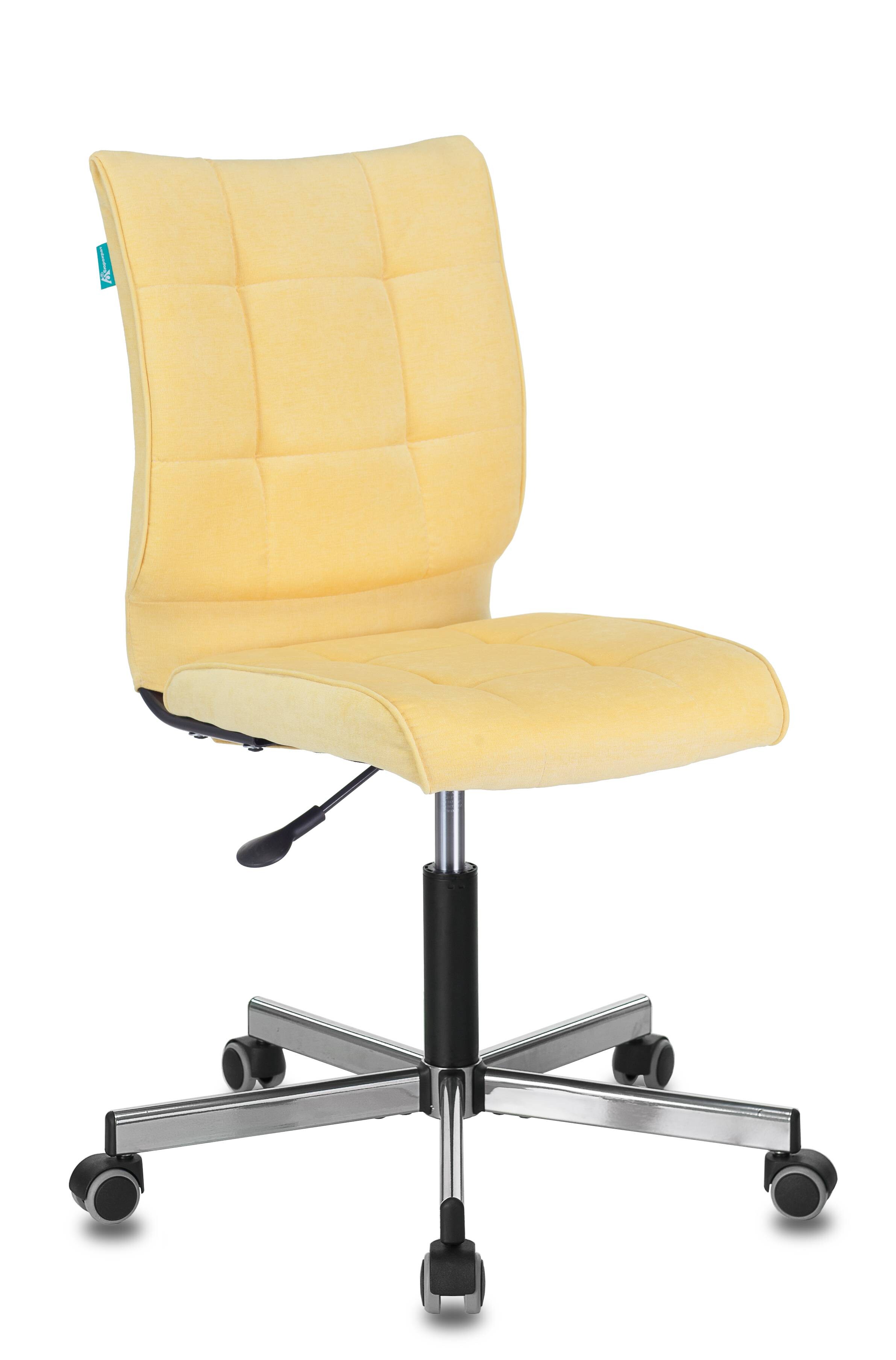 Компьютерное кресло желтое без подлокотников &quot;Бюрократ&quot; CH-330M
