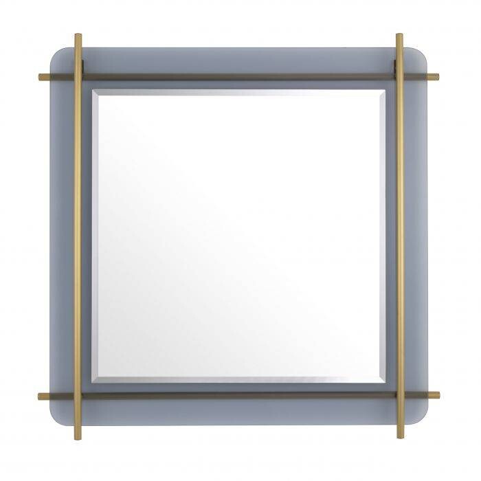 Зеркало настенное квадратное латунь MIRROR QUINN 114102