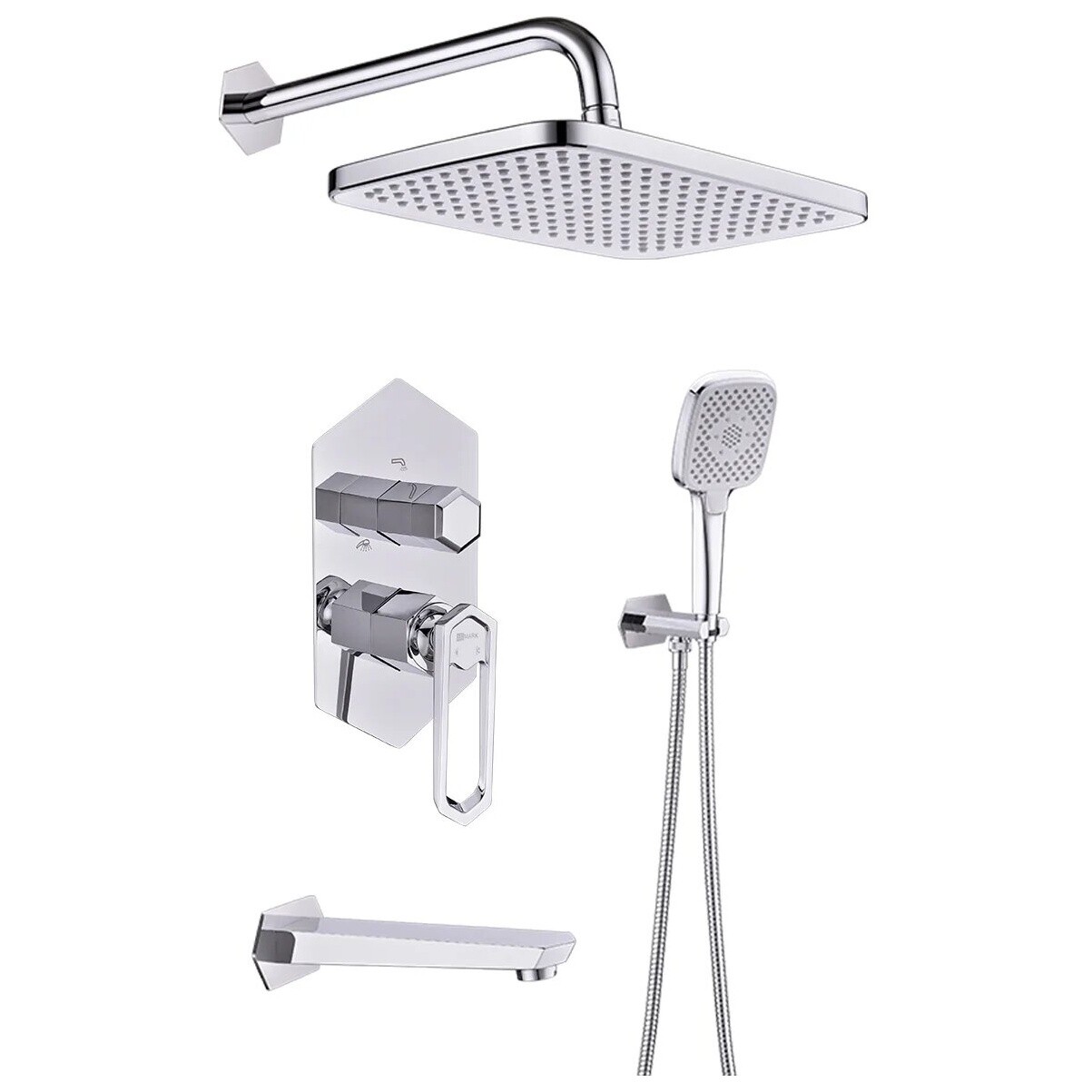 Душевой комплект встраиваемый хром Lemark Prizma LM3922C