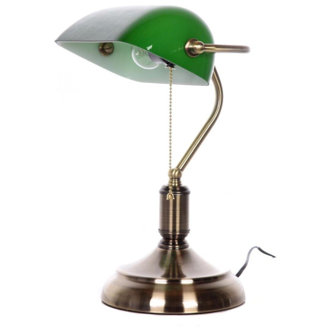 Лампа настольная зеленая Banker LDT 305 WT