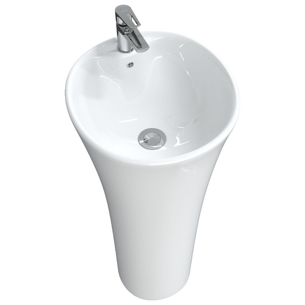 Раковина напольная фарфоровая круглая 87х46 см белая Cerutti SPA Adelina CT7274 - изображение 4