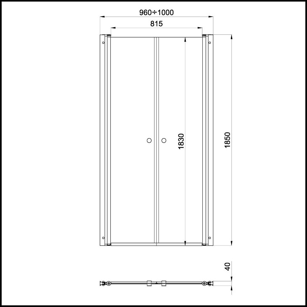 Душевая дверь распашная стеклянная 185х100 см хром "Дабл" Triton Щ0000036862 - изображение 7