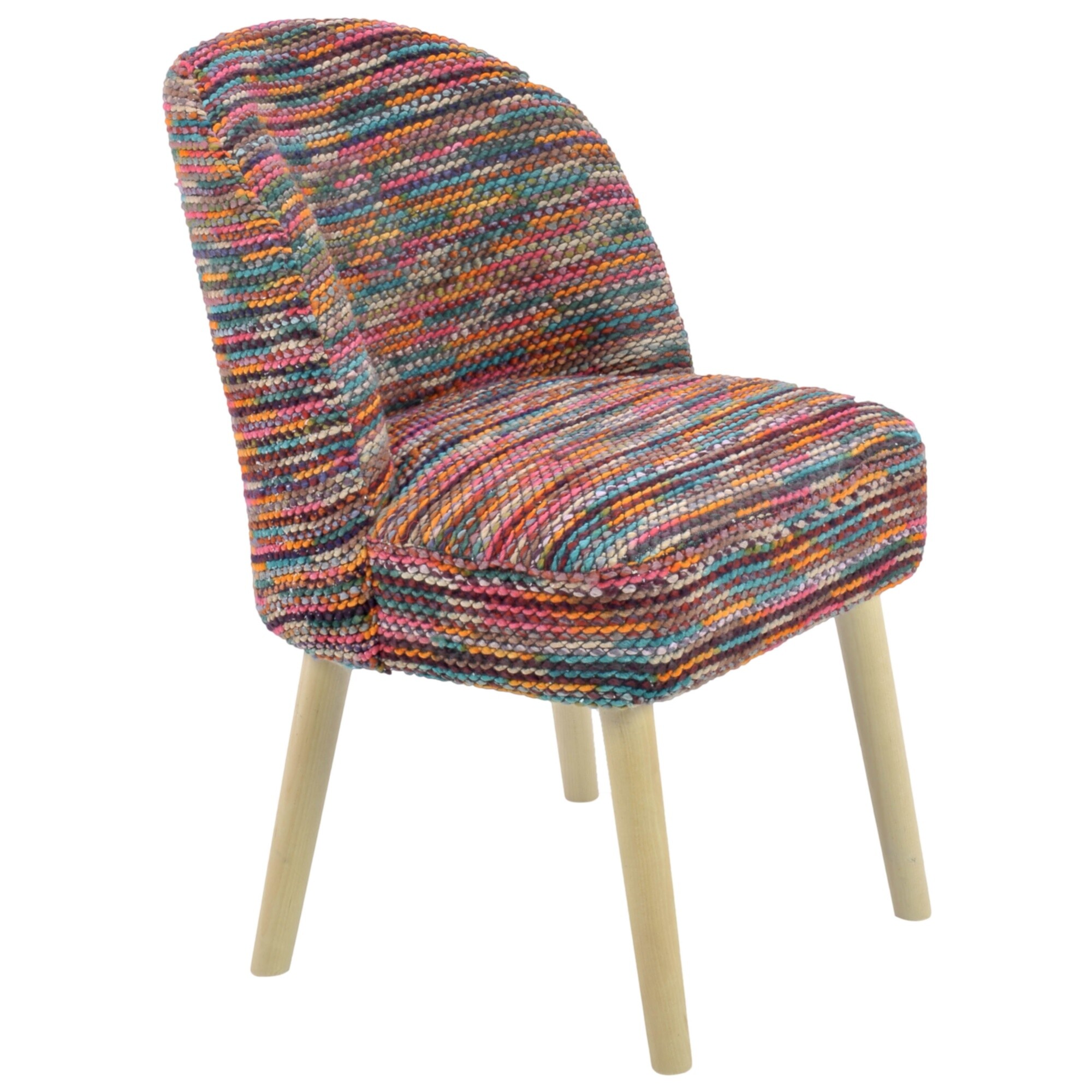 Кресло на деревянных ножках разноцветное 107477