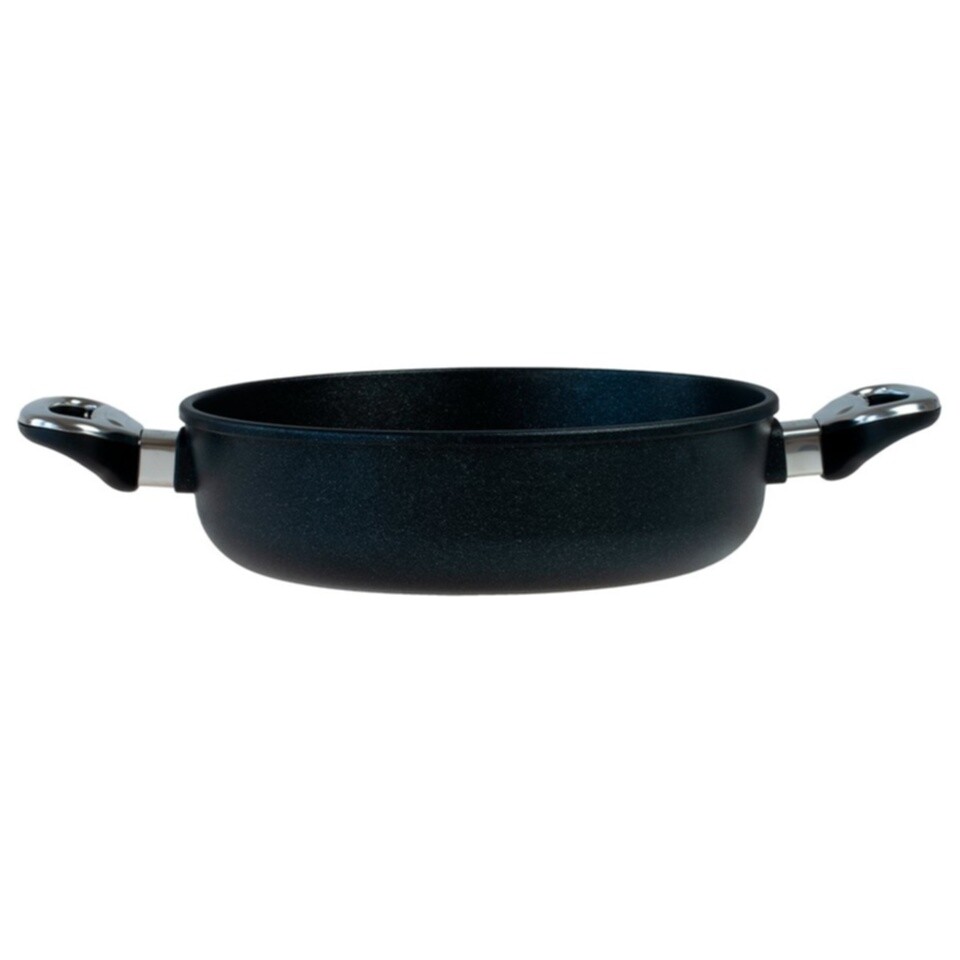 Сковорода сервировочная металлическая 25 см черная Gigant