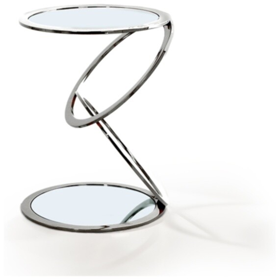Приставной столик круглый серебро 45 см Aros от Schuller