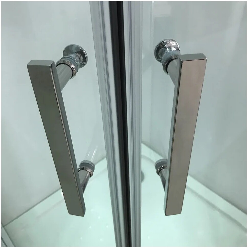 Душевой уголок прямоугольный с низким поддоном 80х100 см хром Parly Quadro QZ81S - изображение 9