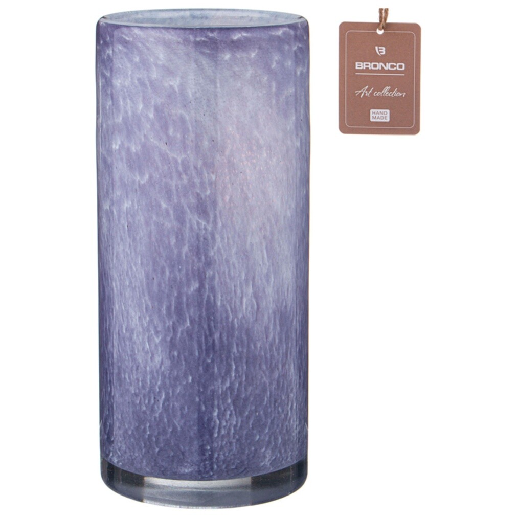Ваза стеклянная 25 см фиолетовая Art Collection