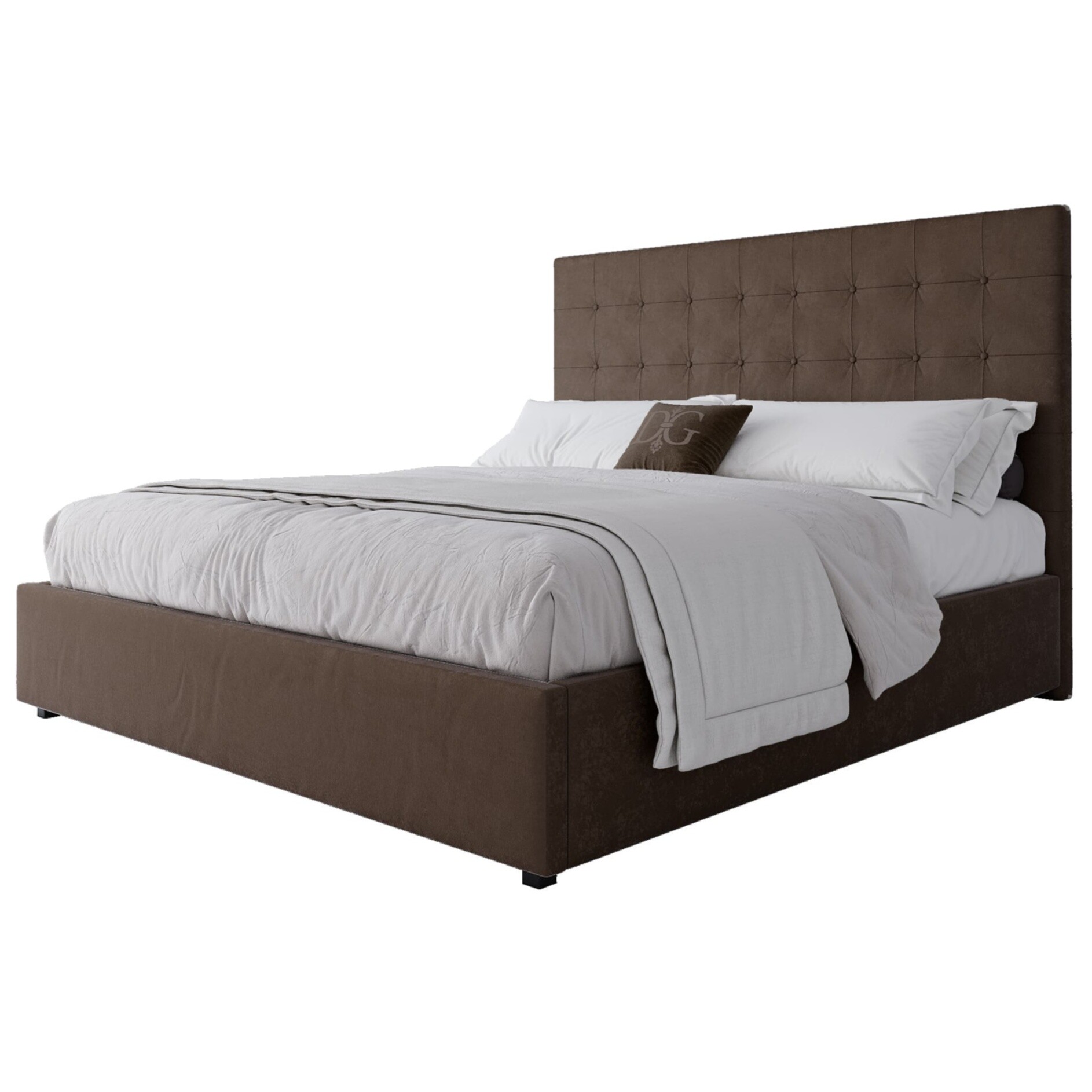Кровать двуспальная 180х200 темно-коричневая Royal Black