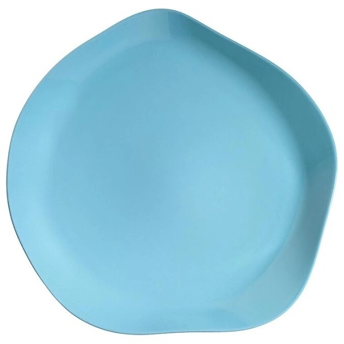 Тарелка фарфоровая 32 см голубая Skallop