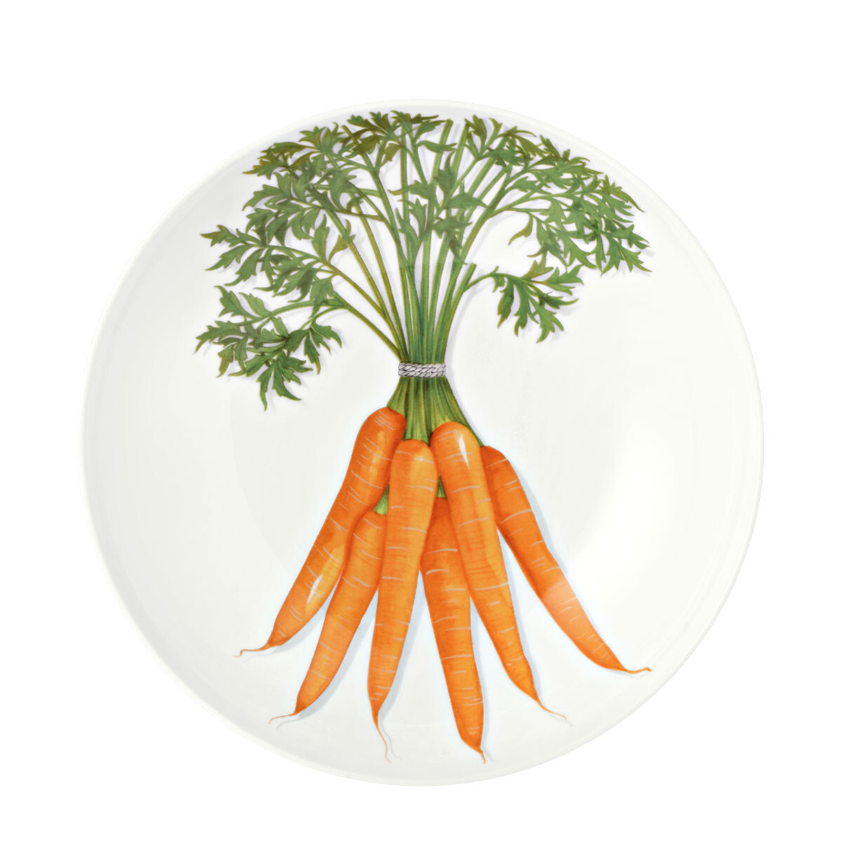 Тарелка фарфоровая суповая 20,5 см оранжевая Vegetable