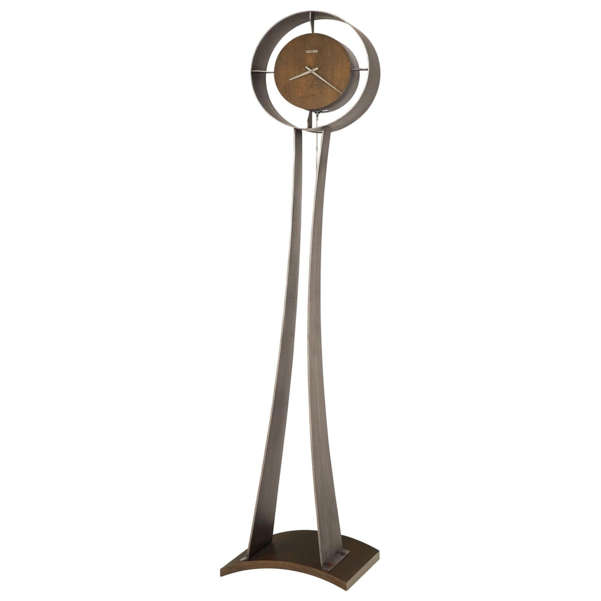 Часы напольные кварцевые металлические 188 см серые, коричневые Kira
