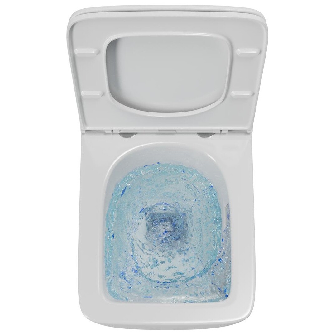 Унитаз подвесной безободковый с сиденьем микролифт белый Point "Меркурий" PN41831 - изображение 5