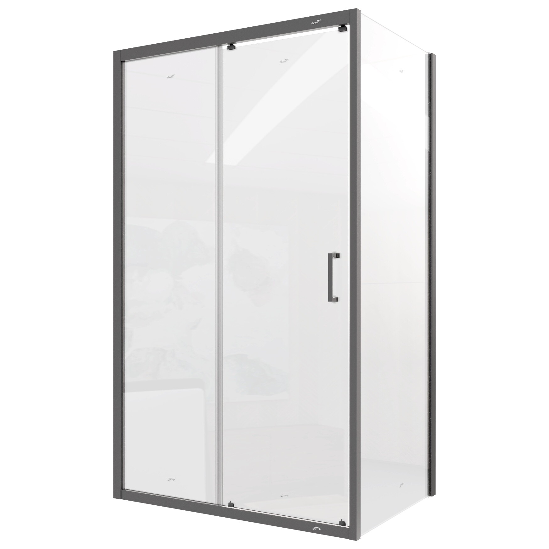 Душевой уголок прямоугольный 80x120 см черный Cerutti SPA Gloria 120B