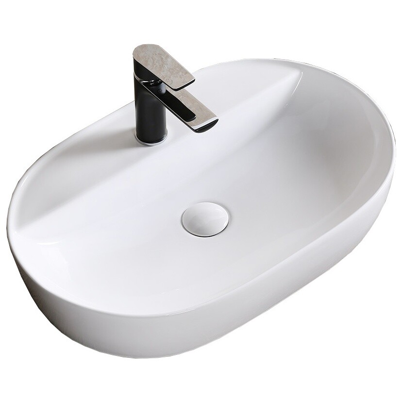 Раковина фарфоровая овальная 38х80 см белая Cerutti SPA CR0076