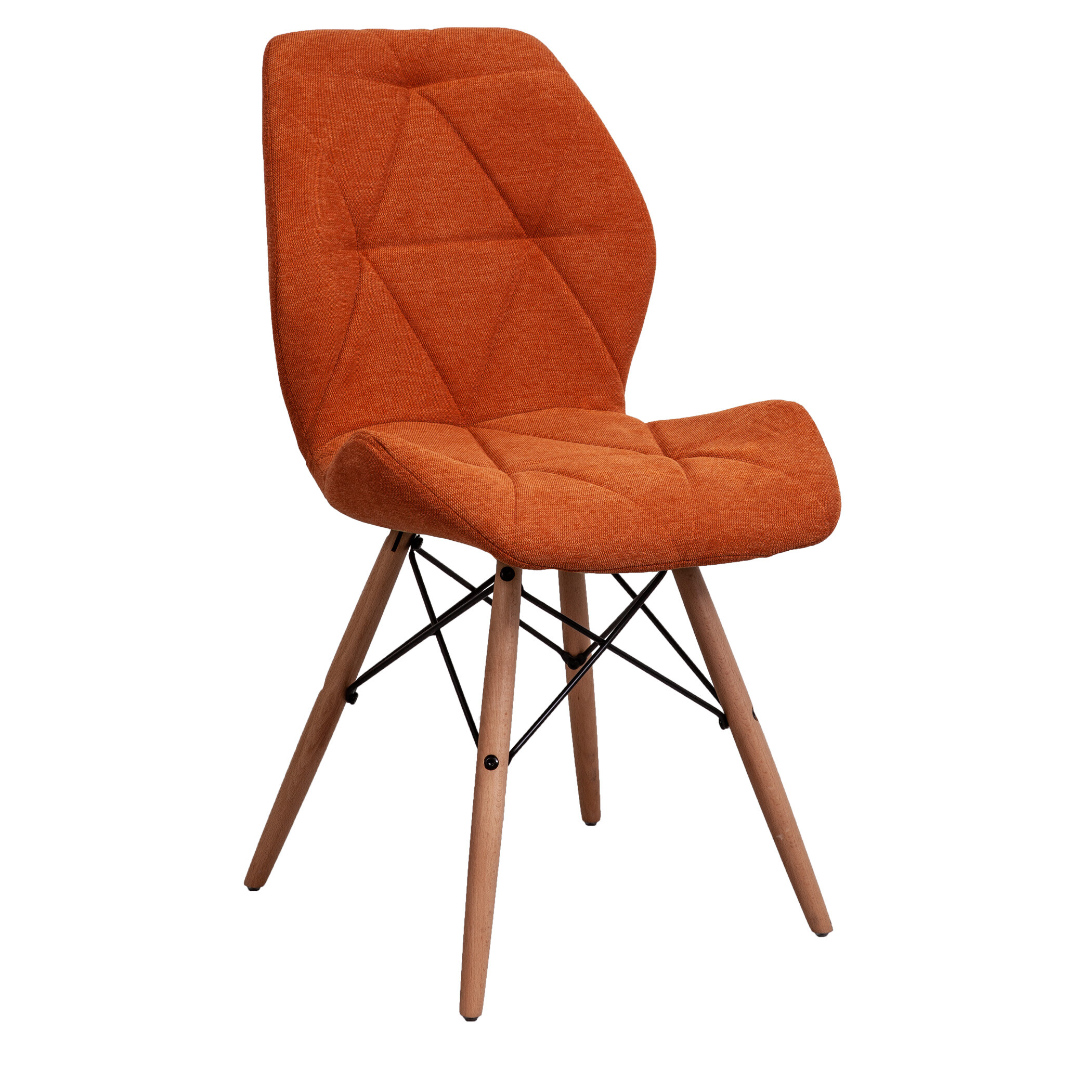 Обеденный стул мягкий оранжевый RIO