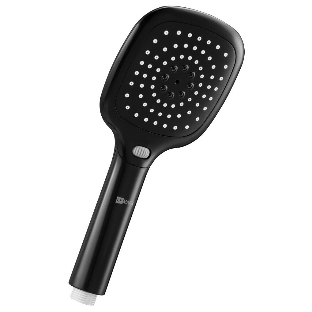 Лейка для ручного душа квадратная 11 см черная Lemark LM1013Black