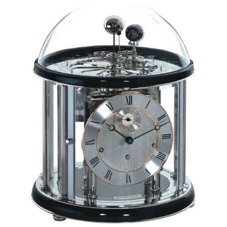 Часы настольные механические 35 см серебряные, черные &quot;Теллуриум&quot; 22823-740352