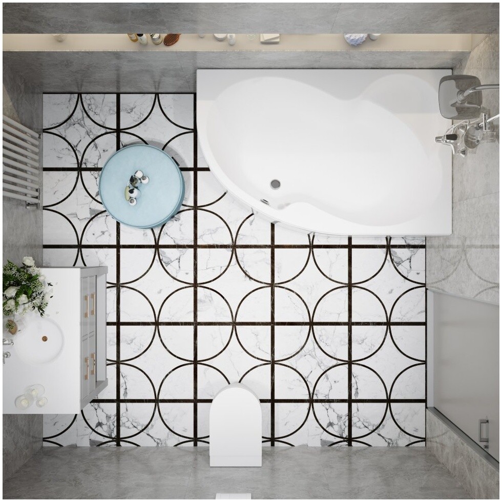 Ванна акриловая белая левая Triton "Мари 170" Щ0000046666 - изображение 6