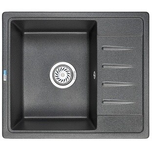 Мойка кухонная кварцевая прямоугольная 50х58 см графит Granula Standart ST-5803 графит