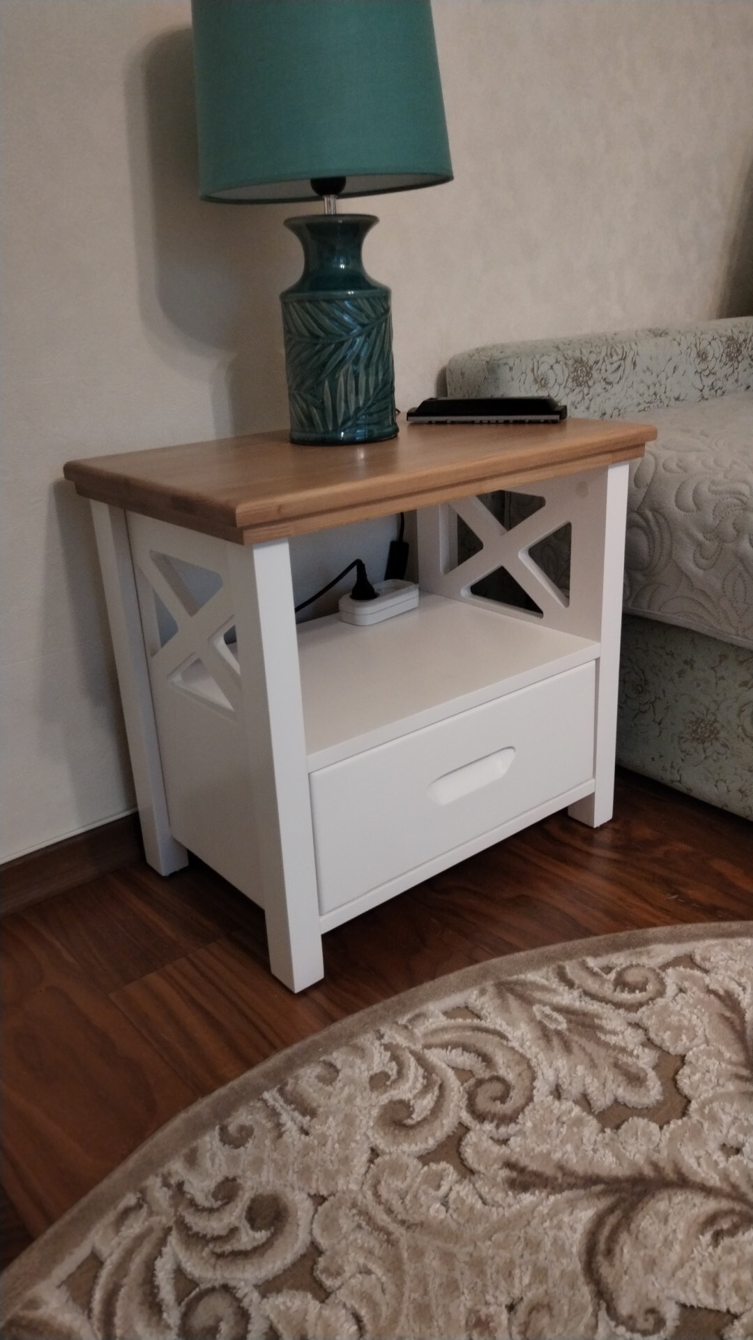 Тумба прикроватная деревянная белая Verdy "Верди" - купить за 18496 руб ...