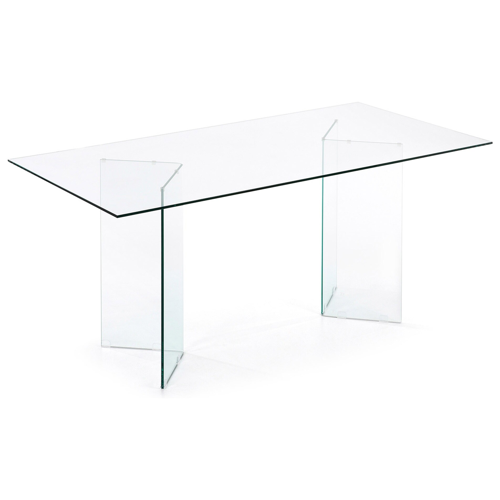 Стол кухонный стеклянный 90х200 см прозрачный Burano от La Forma