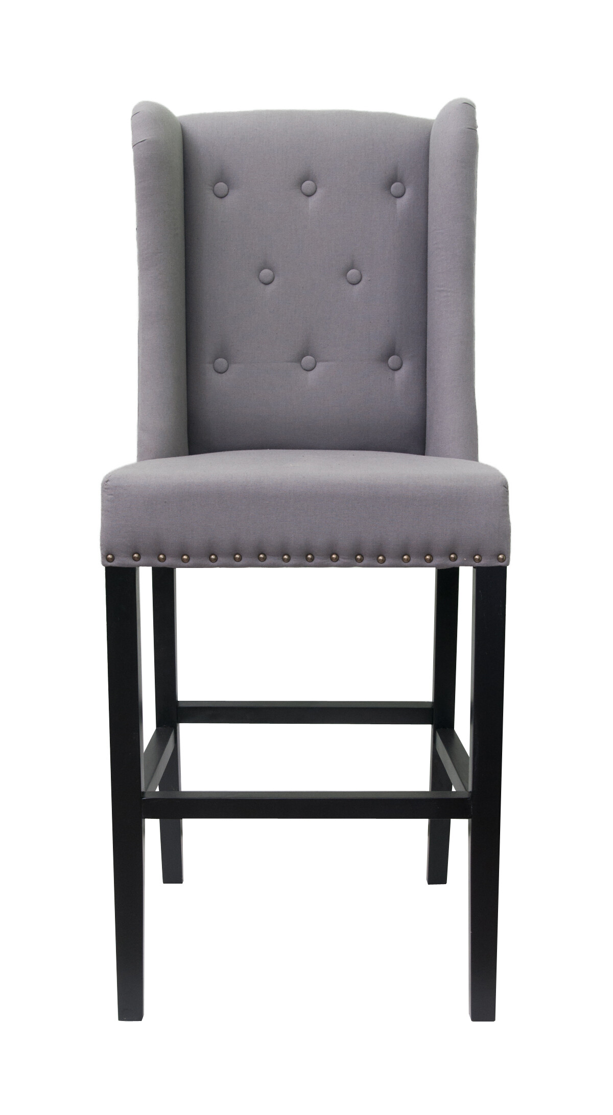 Барный стул с высокой спинкой серый Skipton grey ver.2