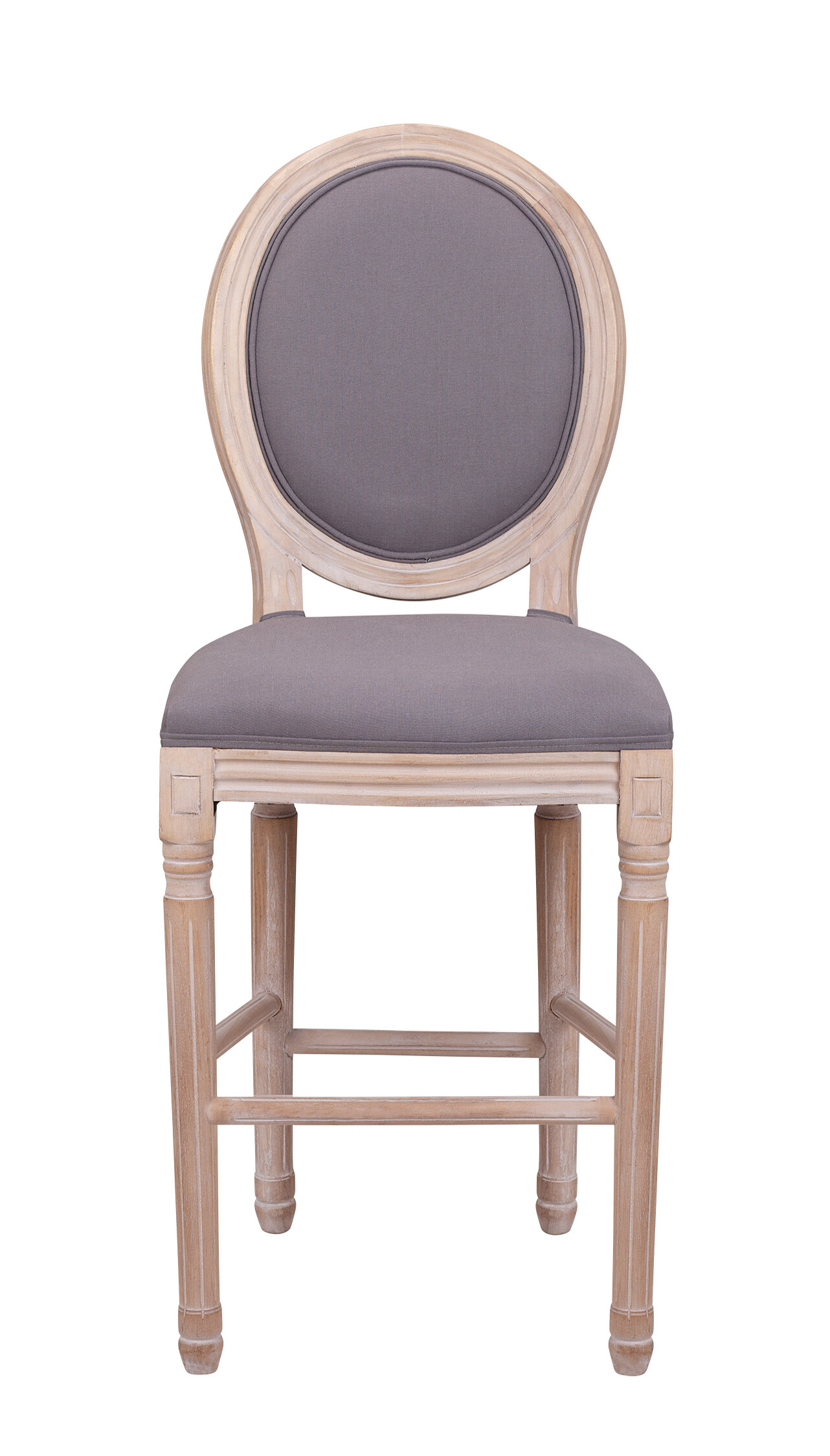 Полубарный мягкий стул со спинкой серый Filon Average Gray