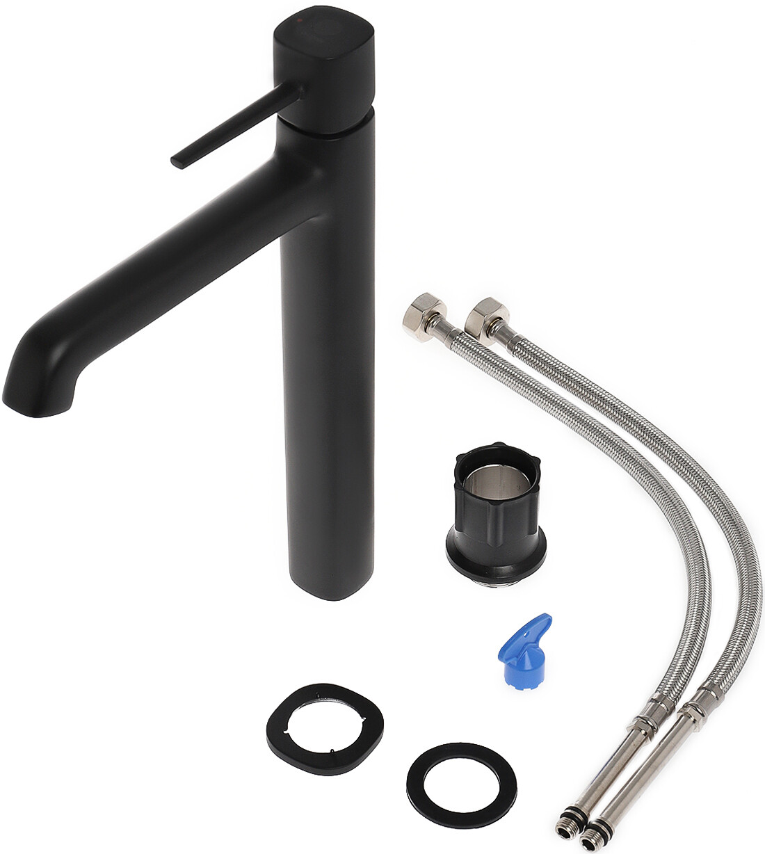 Смеситель для раковины однорычажный черный Stworki "Эстерсунд" ES-02b - изображение 6